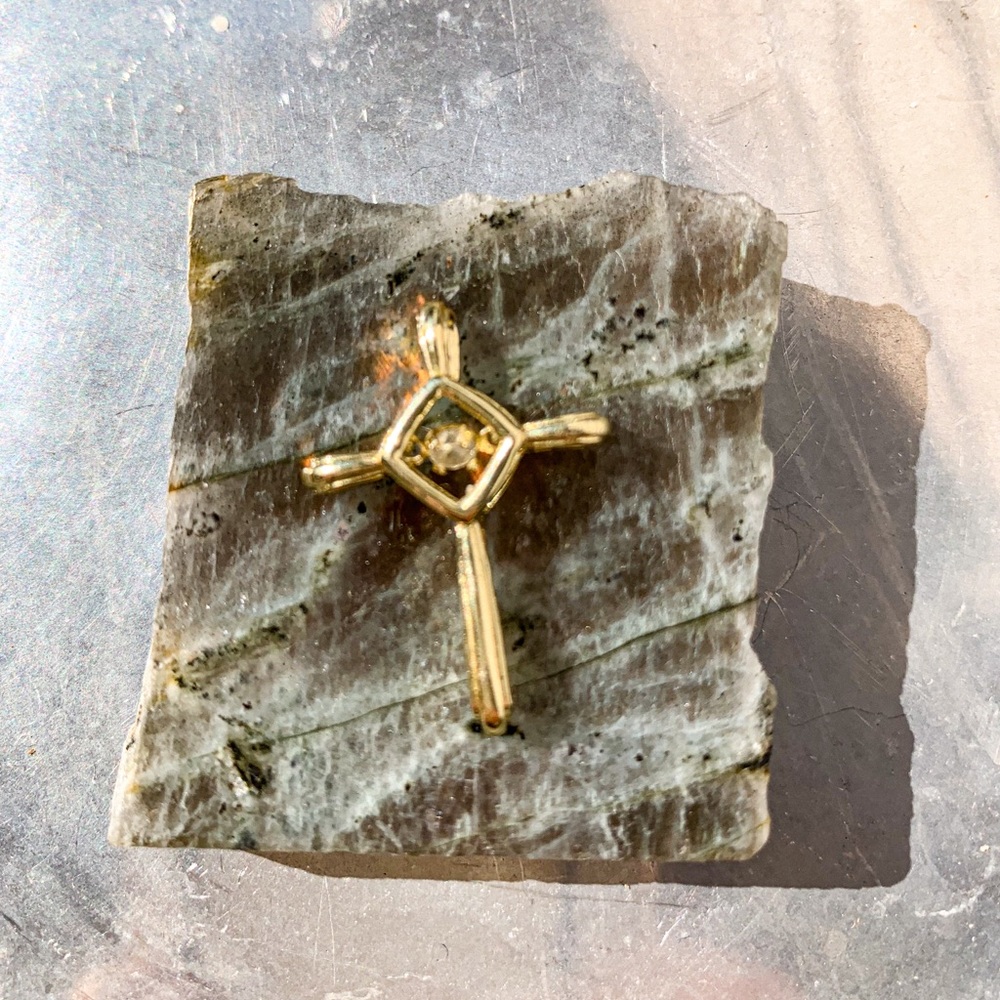 14k Filled Gold Antique Cross Pendant